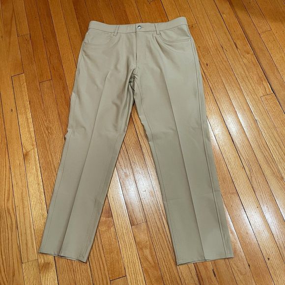 FootJoy FJ Athletic Fit Mens Golf Pants Size 35x30 Performance Chino Flat Front - Picture 2 of 12